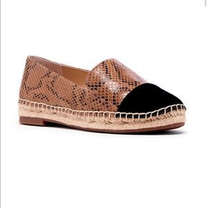 SOLE SOCIETY Samyrah Espadrille Loafer Snake Print